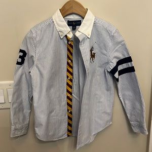 Ralph Lauren button down boys shirt, size 7